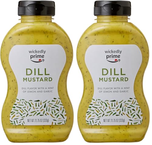 Amazon Brand - Wickedly Prime Mustard, Dill, 11.75 Ounce (Pack of 2)