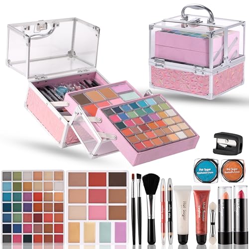 Hot Sugar Teen Makeup Kit for Girls 13-15, Makeup Gift Set for Birthday Parties Makeovers & Christmas (Pink)