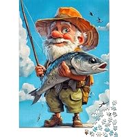 Puzzle de 1000 Piezas Pescador en Río Sereno, Cartón Reciclado Educativo Antiestrés para Adultos Mayores de 14 Años 38x26cm/1000piezas