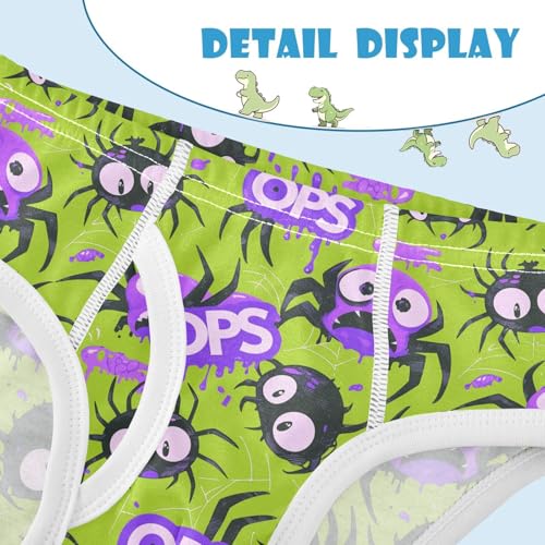 visesunny Boys Potty Training Underwear Oops Horror Cartoon Spider Breathe Cotton Briefs Size 2T-8Y for Toddler4