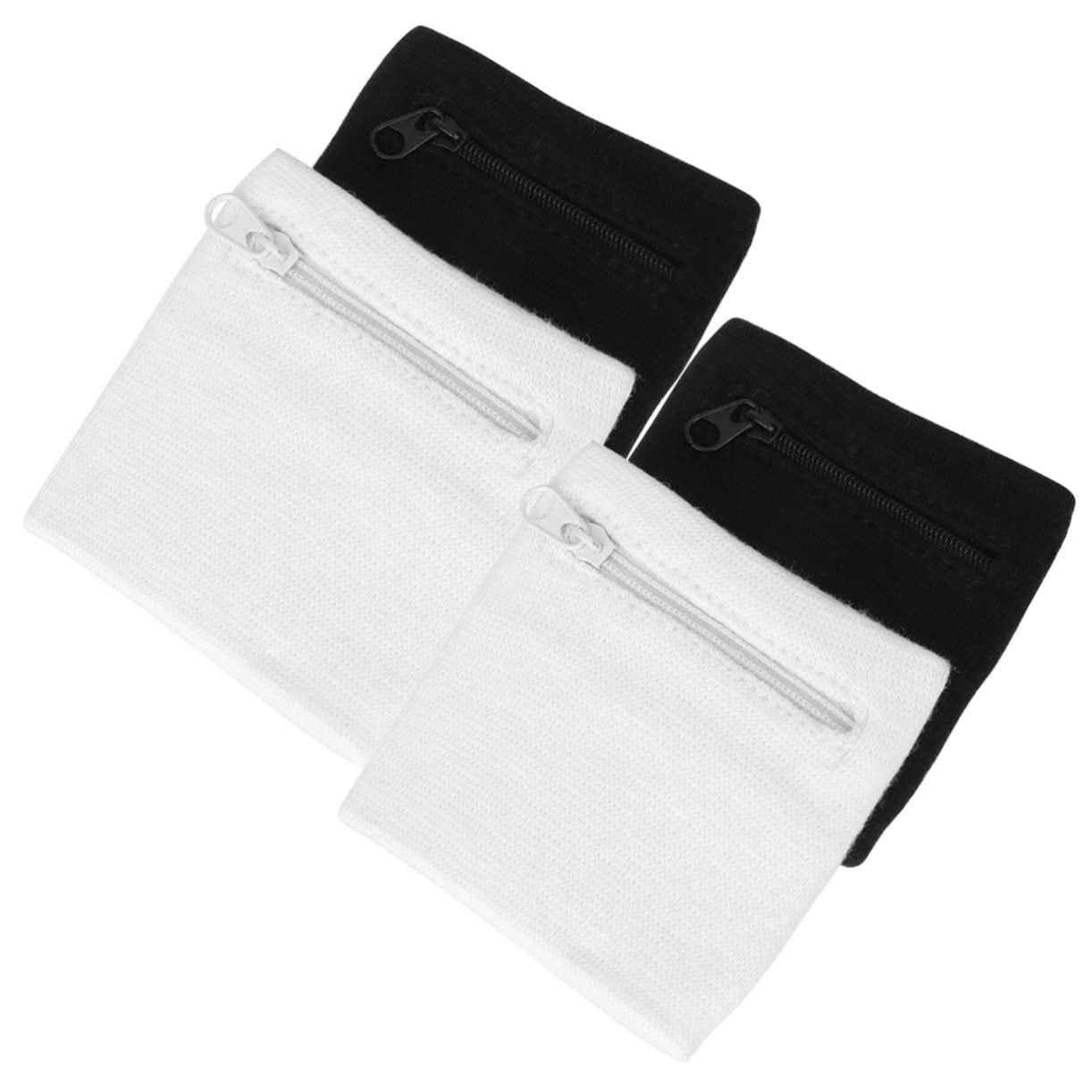 Kisangel 12piezas Muñequera Deportiva Bolsillo Cremallera Banda para Claves y Monedas para Correr Caminar y Ciclismo Transpirable y Ligera