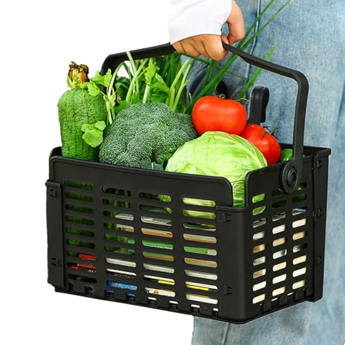 Cestas para Bicicletas para Adultos - Cesta Plegable para Bicicleta Frontal de fácil instalación, portaequipajes, Cesta Delantera para Manillar de Bicicleta, Accesorios para Bicicleta