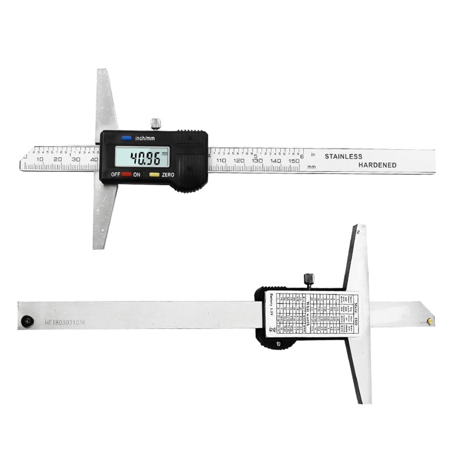 0-150mm 6 "metryczny Imperialny Cyfrowy Głębokościomierz Z Noniuszem Mikrometr Elektryczny Ze Stali Nierdzewnej Precyzyjne Pomiary Bez Wysiłku