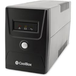 CoolBox Guardian 3 SAI Sistema de Alimentación Ininterrumpida UPS Potencia 600VA/360W con Dos Tomas Schuko, Regulador de Voltaje Automático (AVR), Software de Control. Negro