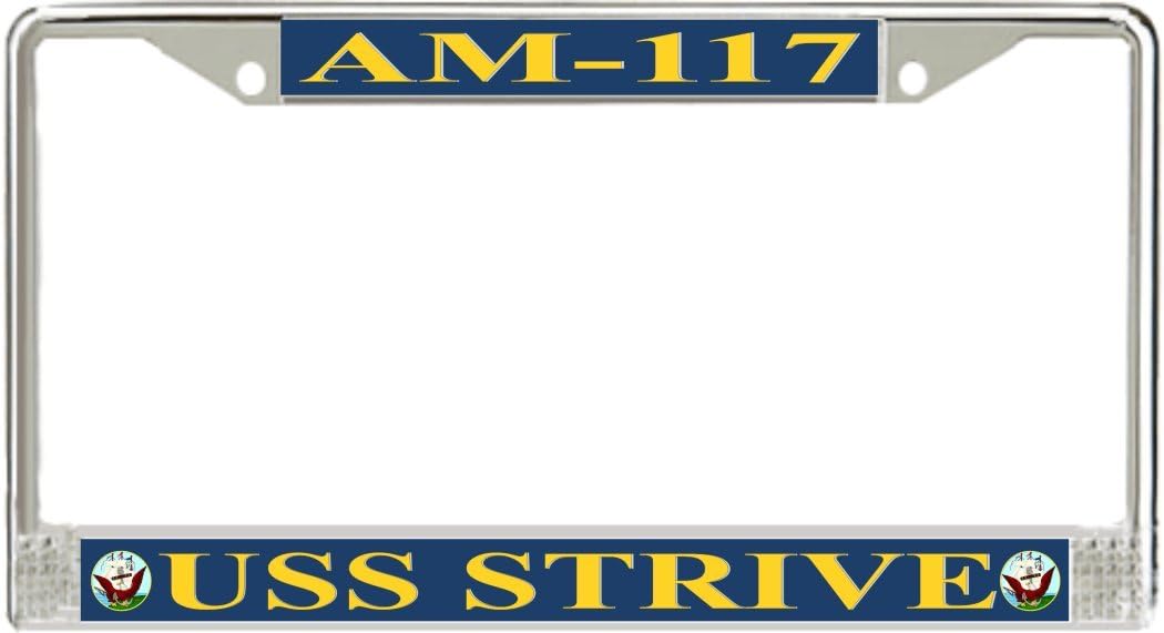 MilitaryBest USS Strive AM-117 License Plate Frame