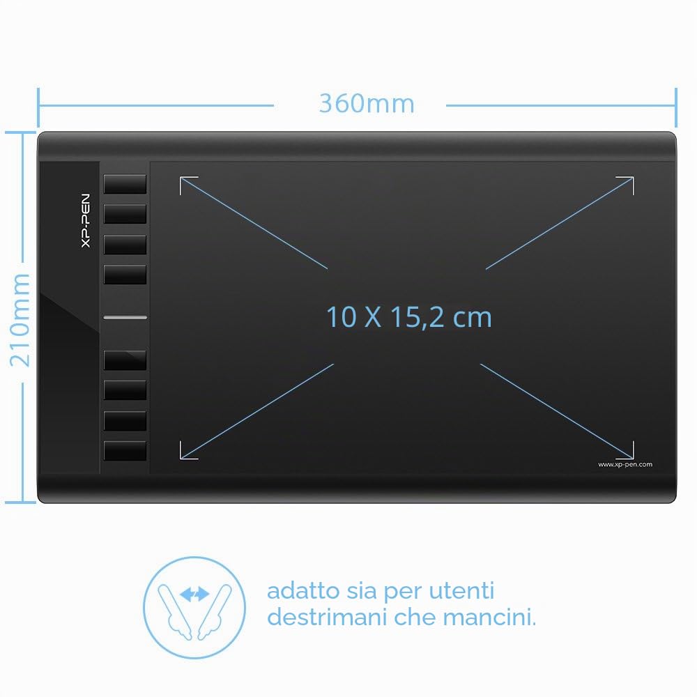 XP-Pen® 12" Tavoletta Grafica Con Penna (Nero)