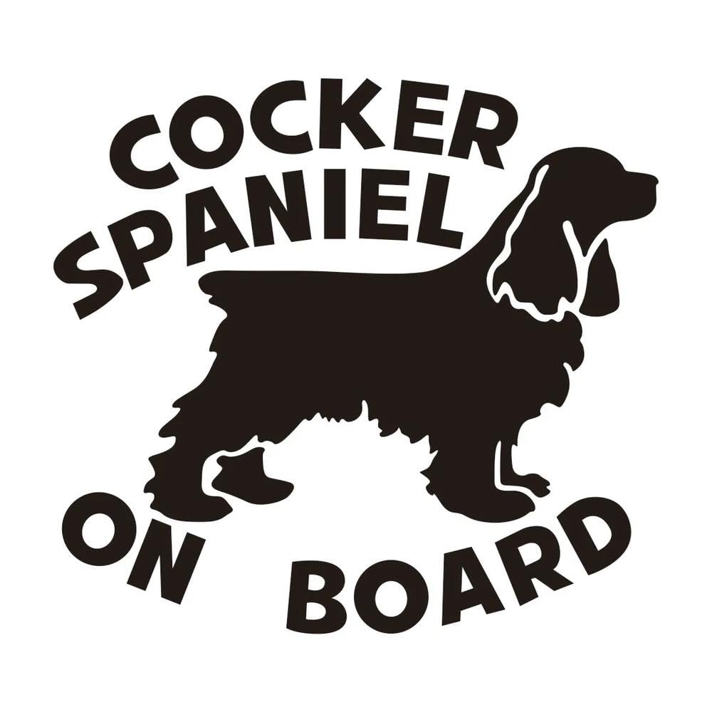 Cocker Spaniel Car Decal Dog Sticker Waterproof Vinyl(Black,15X13.7cm)