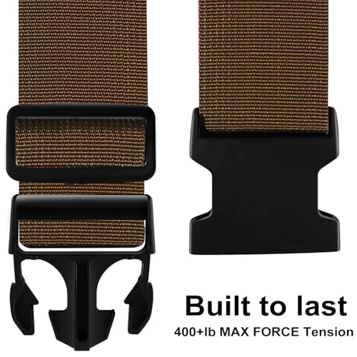 Image of Luggage Straps for Suitcases TSA Approved-2 Pack Bright Personalized Luggage Belt Strap for Suitcase /Carry On Bag Luggage Accessories for Travel (Brown)