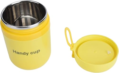 Miniatura 4 de Tarro de comida aislado, contenedor de alimentos aislado doble antiescaldamiento de 16.9 fl oz, cuchara plegable para oficina, picnic, viajes al