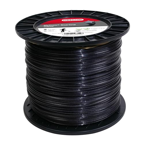 Oregon Sternförmiger Nylon-Mähfaden 2 7mm Für hohes Gras Unkraut Rasen und dichte Vegetation Strapazierfähiger Profi-Nylonfaden Für die meisten Rasentrimmer 2 7 mm x 280 m (559055)