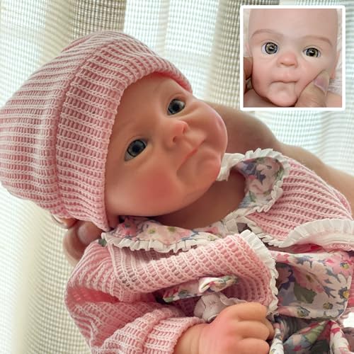 Muñeca bebé de silicona realista de 13 pulgadas miniatura 3