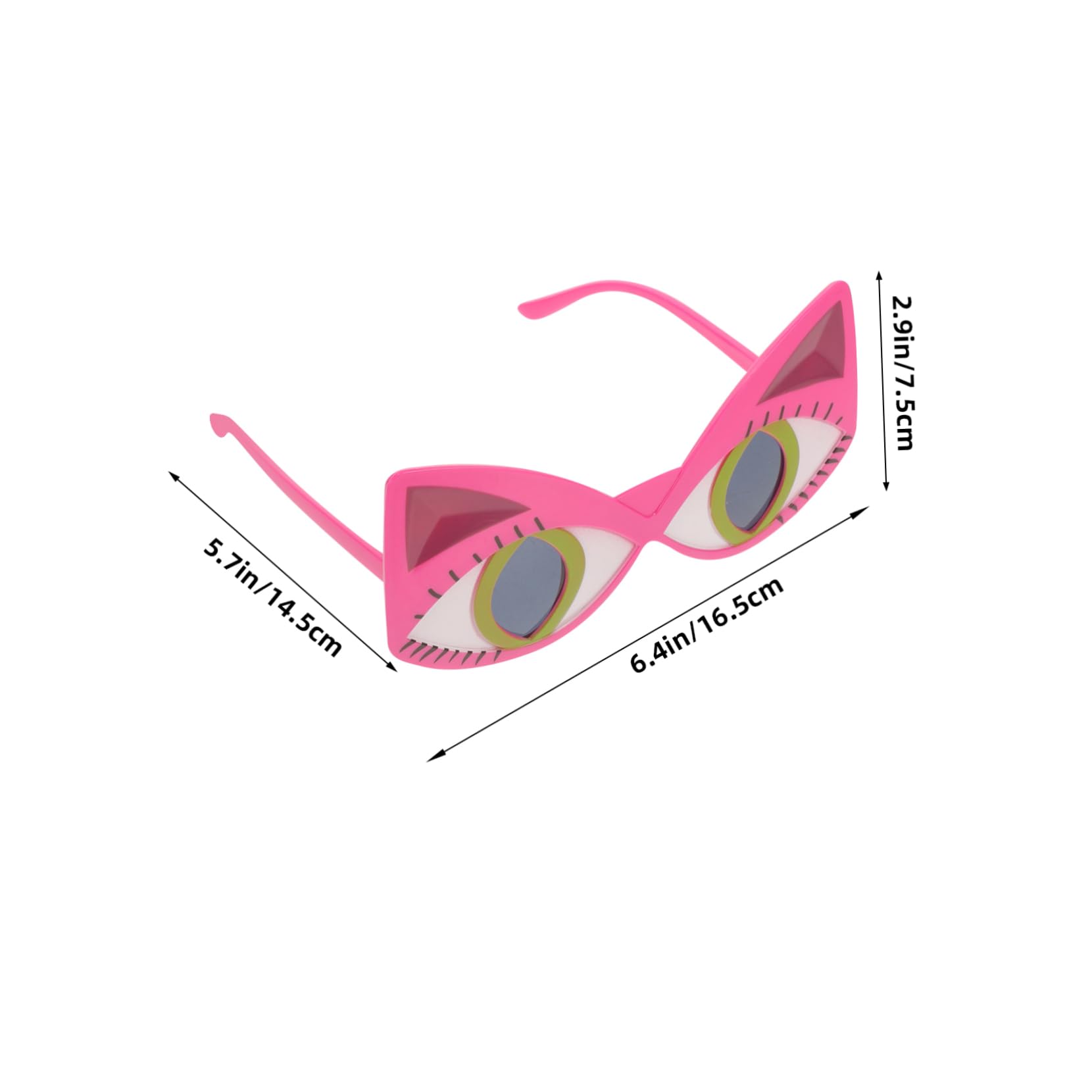 BESPORTBLE Cat Eye Sunglasses Novelty Glasses Material Cosplay Props Photo Booth Fun