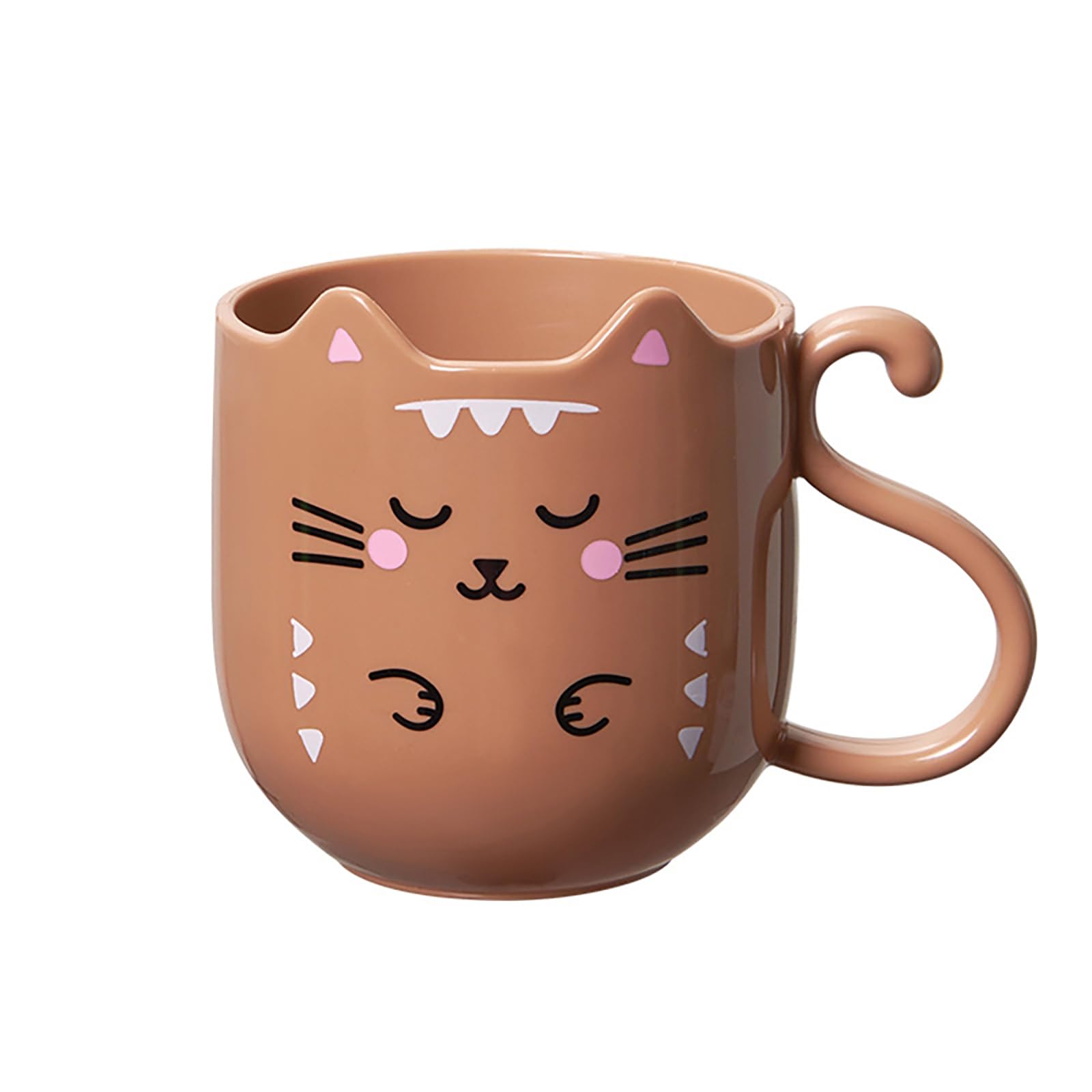 Cartoon wash cup kitten themed mouthwash cup and toothbrush holder enhance toothbrush brushing
