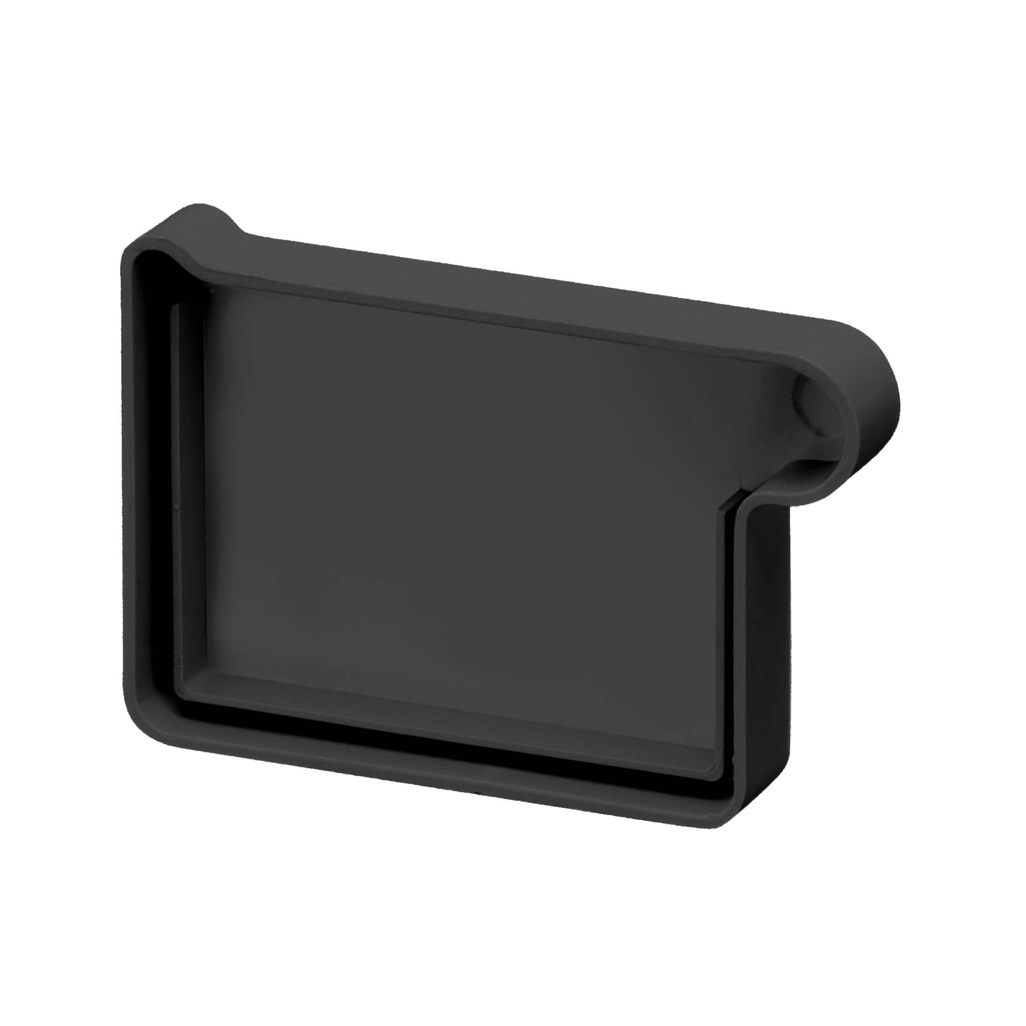 INEFA Gutter end piece Box Gutter PVC NW 68 Right Anthracite Gutter Accessories, Simple Plug-in Installation, Made in Germany