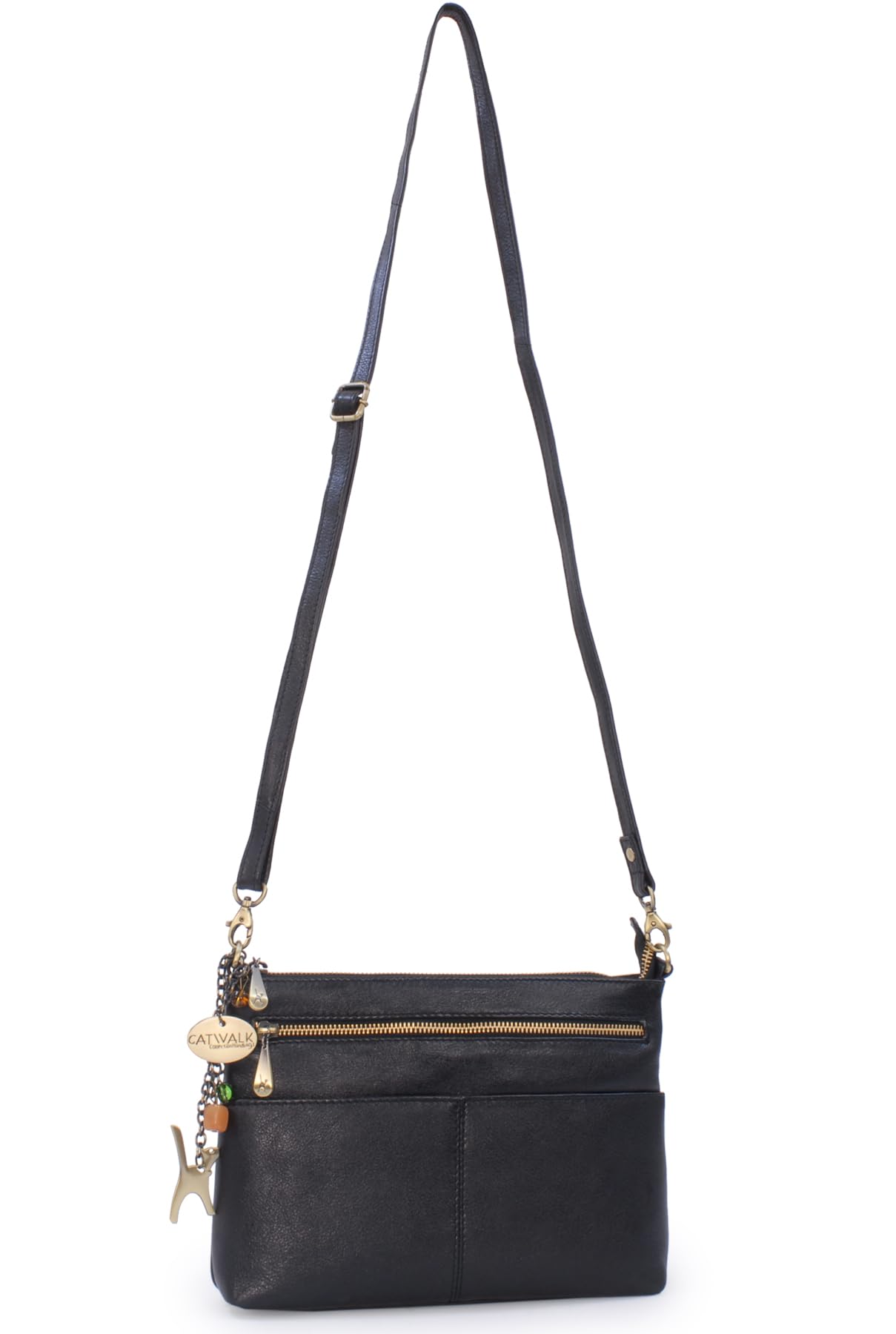 Catwalk Collection Handbags - Borsa a Tracolla Media in Pelle - Borsa a Mano Donna - Borsetta da Giorno Formato A5 - Tracolla Rimovibile - Jenny