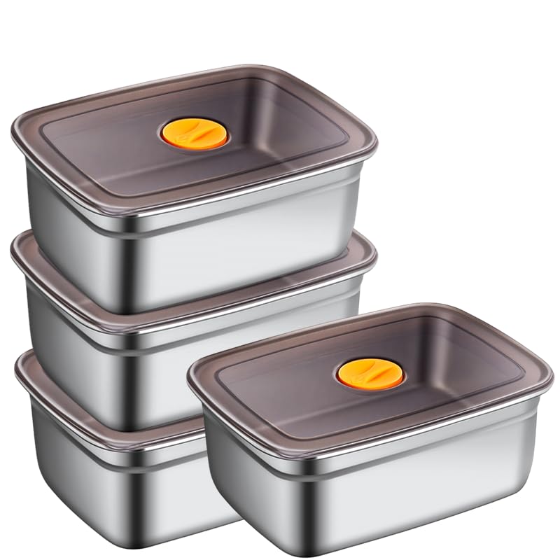 Image of GIUOIDUO 20 PCS Food Storage Containers with Lids Airtight (10 Containers & 10 Lids),stainless steel food containers leak proof storage box with lid Locking Food Storage Container freezer storage