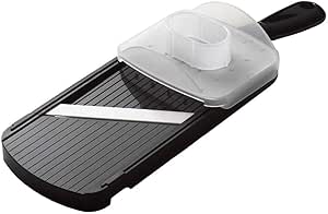Kyocera Advanced Ceramic Adjustable Mandoline Vegetable Slicer with Handguard-Black -