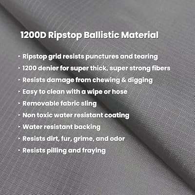 K9 Ballistics Chew Proof Armored Padded Dog Crate Bed, Virtually Indestructible, Legs Included (Obsidian Black, Large (41 L x 27 W x 5 H))