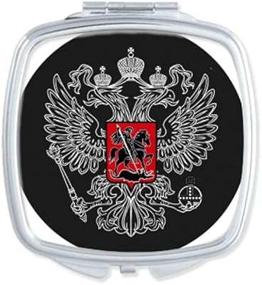 Russia National Emblem Country Mirror Portable Compact Pocket Makeup Double Sided Glass