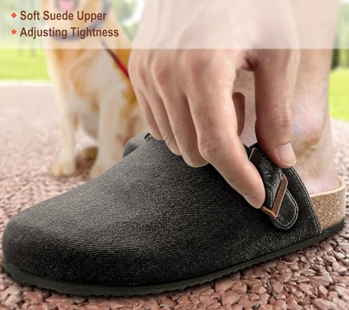 Kemisant Men'S Clogs – Comfortable Slip-On Nurse Shoes With Cushioned Cork-Footbed And Adjustable Soft Upper thumb #6