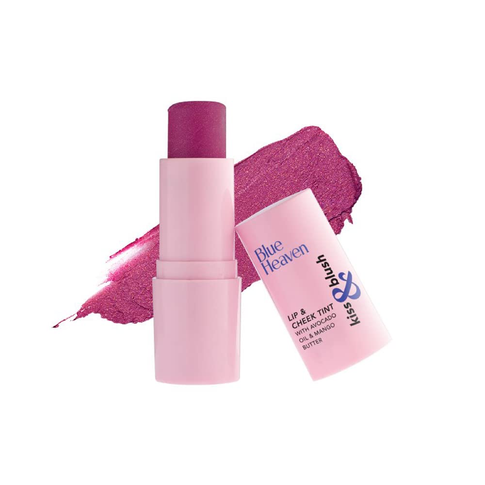 Blue Heaven Kiss & Blush, Lip, Cheek & Eyes Tint, Glittering Magenta, 8.5gm