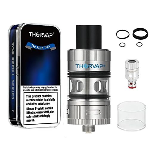 THORVAP IBOX 60W Sigaretta elettronica Svapo Atomizzatore, Top Refill Tank with 0.3ohm Sub Ohm Resistenza, 510 Thread Atomizer with Airflow Control, Senza Nicotine, No Liquid.