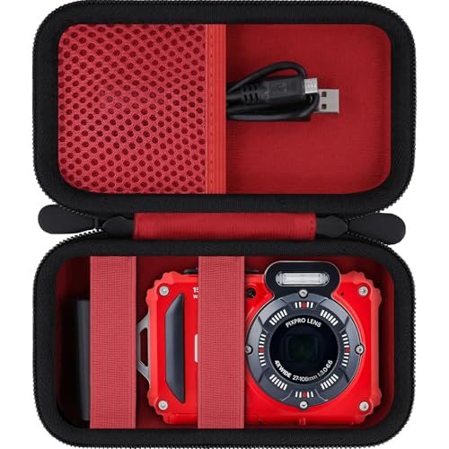 Funda rígida impermeable para cámara digital KODAK PIXPRO WPZ2, color rojo