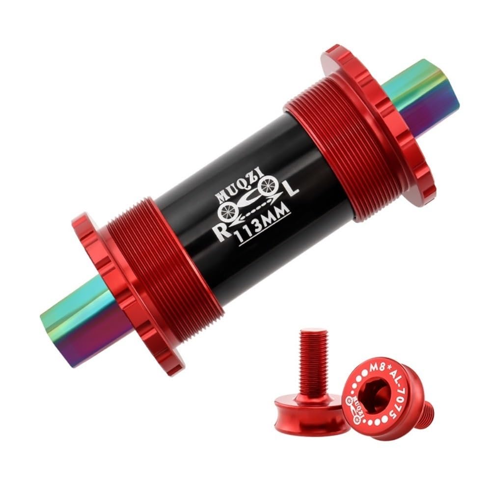 Movimento Centrale Perno Quadro Movimenti centrali for Bici Cuscinetti in Ceramica ASSE in Lega di Titanio Assi Conici Quadrati 103/107/110/113/119mm Albero for Bicicletta MTB