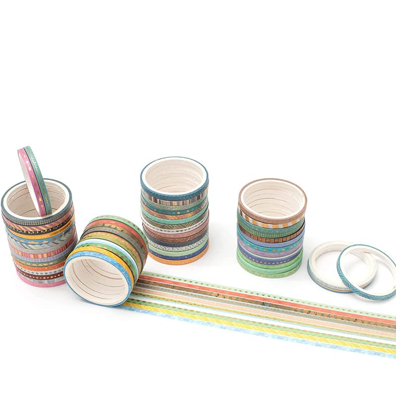 60 rolek Chudy Gold Washi Tape Set Dekoracyjna taśma Washi Glitter Naklejka