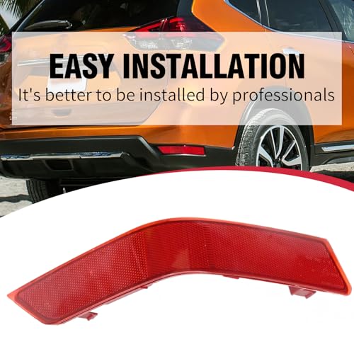 Image of 2Pcs Rear Left & Right Side Bumper Reflector Replacement for 2017 2018 2019 2020 Nissan Rogue Rear Bumper Reflector, Replace# NI1185105 NI1184105 26565-6FV0B 26560-6FV0B