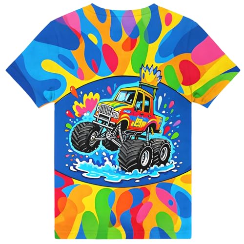 Image of Hgvoetty Boys Girls Graphic T-Shirts Kid 3D Casual Tops Tees for 6-16 Years | Youth Novelty Shirts, Bright Eye-Catching Design, Lightweight and Soft Material, Suit for Daily Sport, Party and School Wear