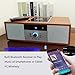 Nostalgic Bluetooth Stereo System for Home, WISCENT Vintage Micro HiFi Systems CD Player,with Bluetooth Audio Streaming,FM Radio,USB Port,Aux-in,Earphone Port (Brown)