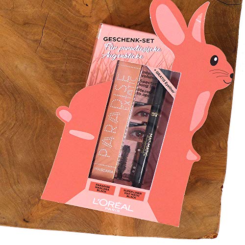 Geschenk-Set Loreal Paris Paradise Extatic Mascara & Superliner Mat-Matic Eyeliner/Schwarz/Tolles Geschenk für paradisische Augenblicke