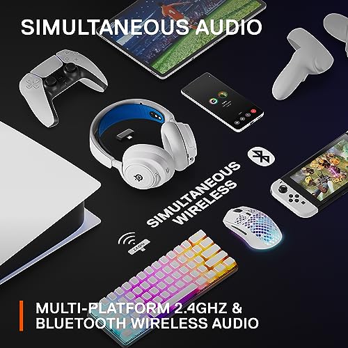 Image of SteelSeries Arctis Nova 7P Wireless - Multi-Platform Gaming and Mobile Headset Mic - 2.4GHz & Simultaneous Bluetooth - 38 Hr Battery Life - USB-C - Removable Microphone - PlayStation, PC, VR, Switch