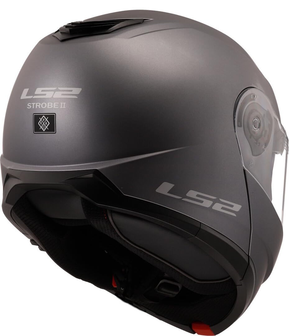 LS2, Casco Moto Modular Strobe II Matt Titanium, L
