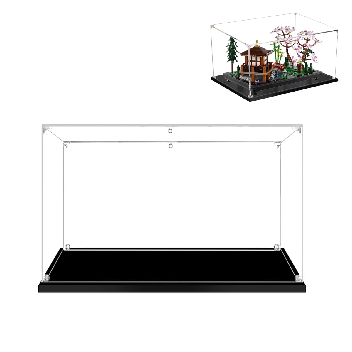 Teca Vetrina Espositiva per Lego Giardino Tranquillo 10315 Modello‌ | 40x25x25 cm, 2mm, Antipolvere, da montare, Vetrinetta Acrilico Trasparente per Collezionismo, Modellini, Statue