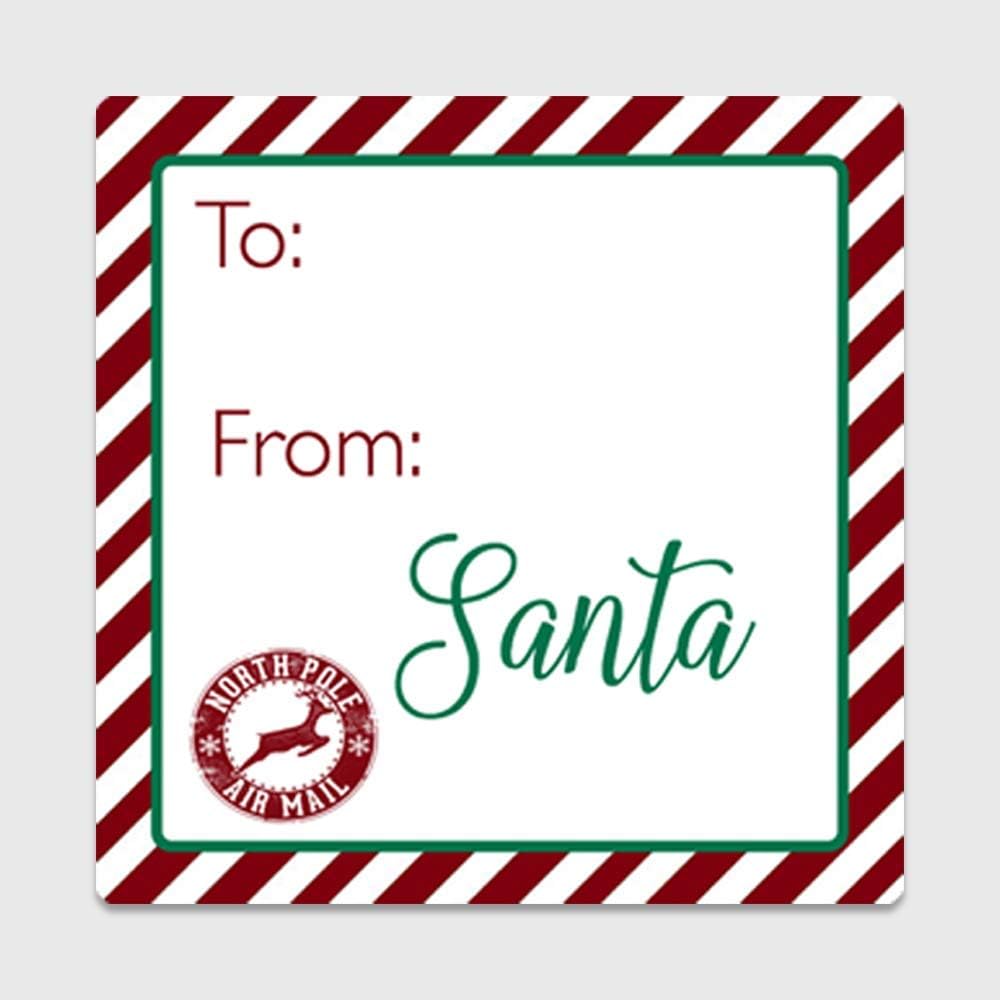 Amazon.com: Set of 20 Santa Gift Stickers - Christmas Gift ...