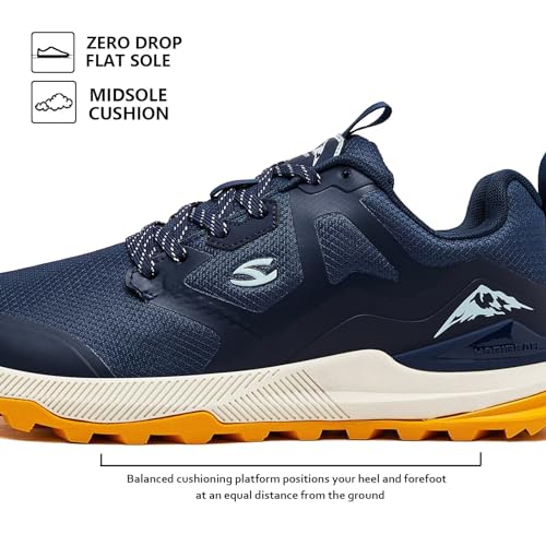 HOBIBEAR Men's Trail Running Shoes | Wide Toe | Trekking | Non-Slip Hiking Sneakers4