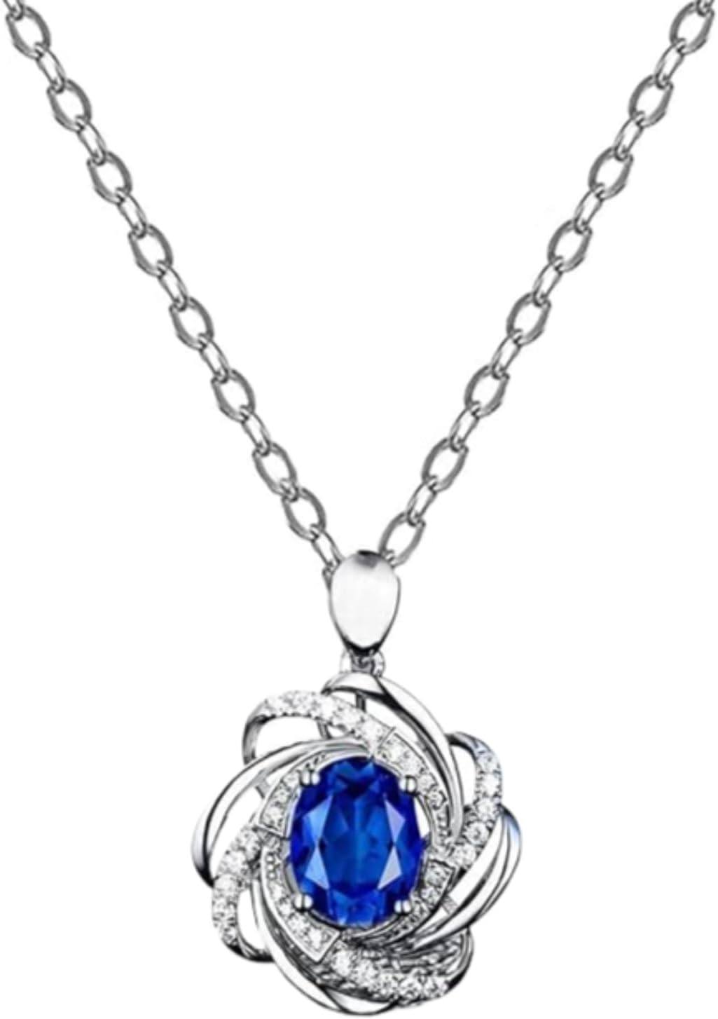 Amazon.com: 925 Sterling Silver Titanic Heart Of The Ocean Necklace ...