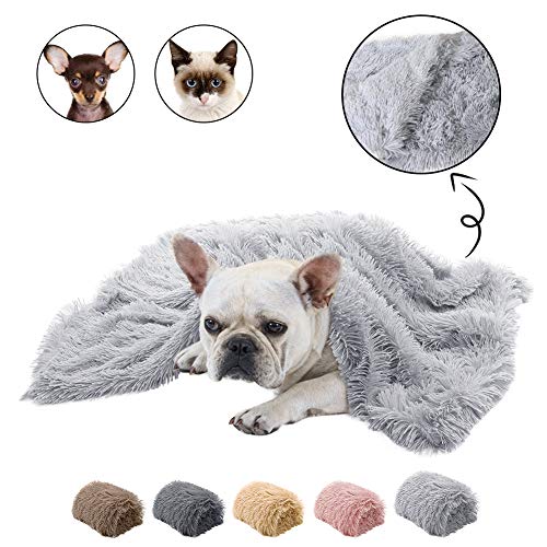 Dasior Pet Dog Cat Fluffy Fur Blanket Sleep Mat Reversible Double Layer Washable