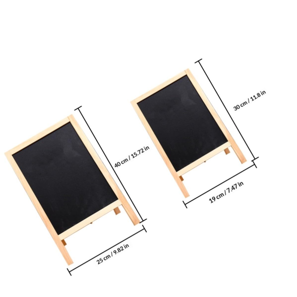 DOITOOL 2 Piezas Pizarra de Madera Doble Cara Diseño Plegable, Tablero de Dibujo Multipropósito Adecuado para Aulas y Eventos Festivos