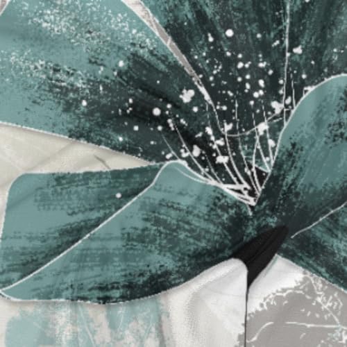 Square Silk Scarf for Women, Teal Turquoise Flower Lightweight Women's Fashion Scarves Wraps for Hair, Breathable Neck Scarf for Ladies Girls Dressy, 23.6x23.6 in3