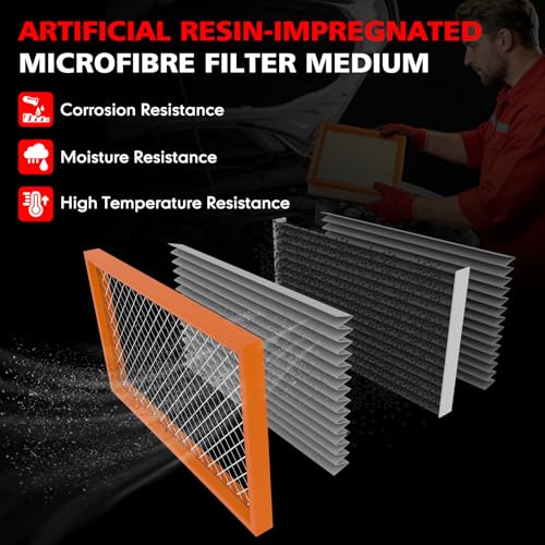 Image of CA12377 Engine Air Filter, High Performance & Flexible Panel, Compatible with Lexus ES350 2019-2022, Toyota Avalon Camry Highlander RAV4 2019-2022, Replaces 17801-F0060, AF5190