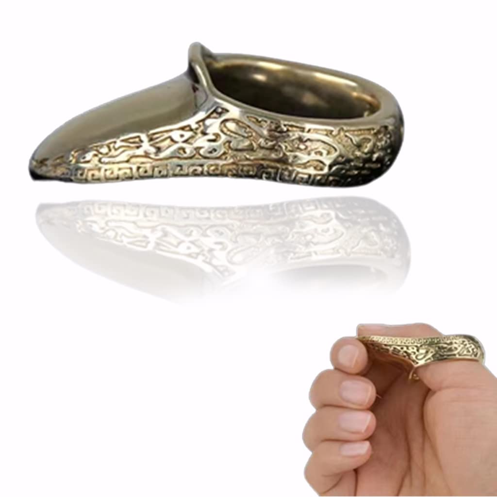 Anello per Il Pollice di Tiro con L'arco Dito Anello per Il Pollice In Ottone per Tiro Protezione per Dita Archery Anello per La Caccia con Arco E Frecce Indolore