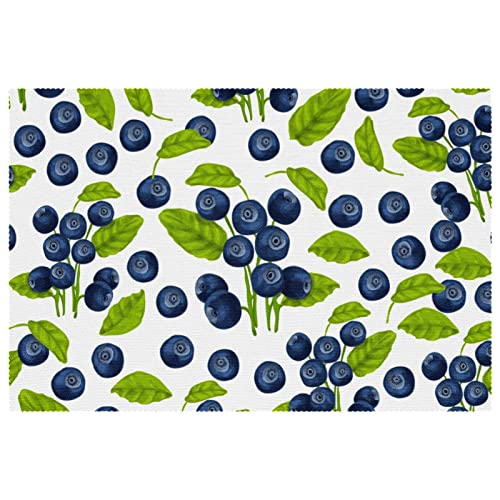 Sets de table Blueberry pour tables à manger et repas - 2