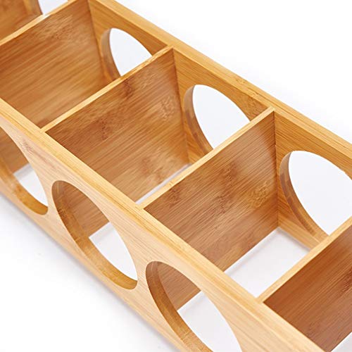 Soporte para 5 botellas de vino de bambú minimalista miniatura 6