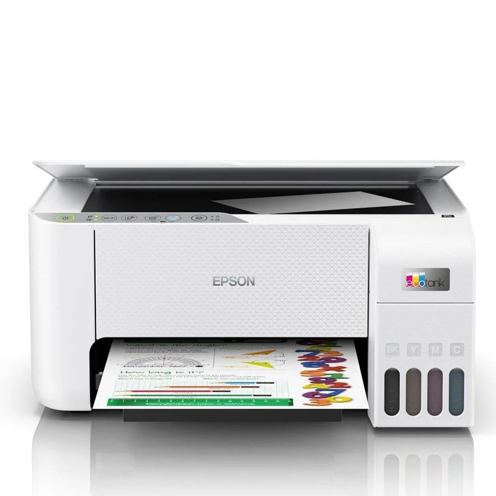 Epson L3256 - Escáner Wi-Fi blanco + impresora + copiadora multifunción a color