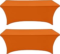 Vista 21 de Eurmax USA - Manteles rectangulares ajustables de elastano de 4 pies, mantel elástico para bodas, eventos o para decorar la mesa del patio