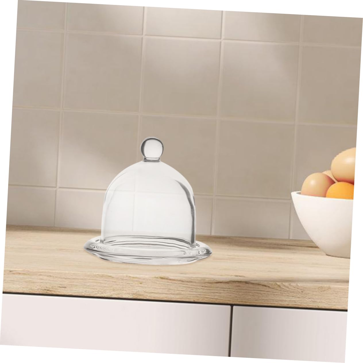 2piezas Cubierta de Cúpula de Postre Transparente con Plato Base, Soporte para Tartas con Protección Antipolvo, para Cupcakes, Cookies y Fiestas