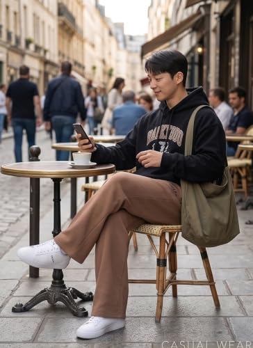 Image of BARKEYO Men's Cotton Baggy Trackpants | Oversized Fit Streetwear & Gym Wear | Comfortable Casual Joggers for Men